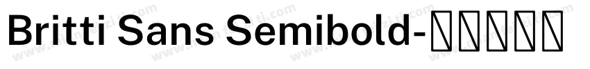Britti Sans Semibold字体转换